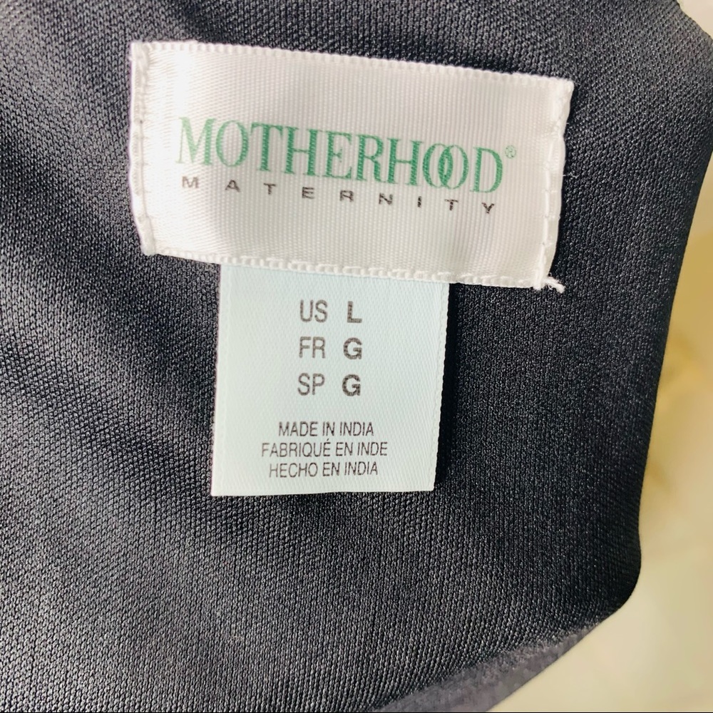 Maternity Black White Dot Short Sleeve Dress Lg - Picture 6 of 8